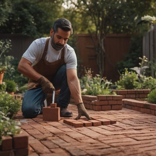 Default_professional_male_garender_laying_a_brick_path_in_a_ba_1 (1)